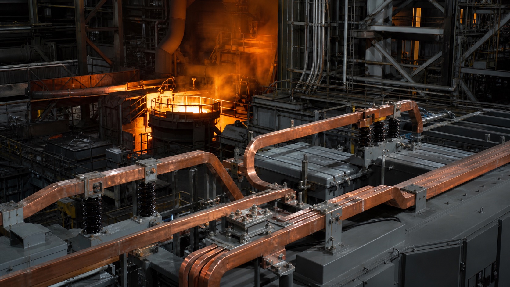 Electrical installation serving the steel industry